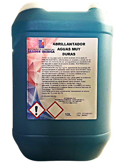 Abrillantador Aguas Muy Duras 10 L