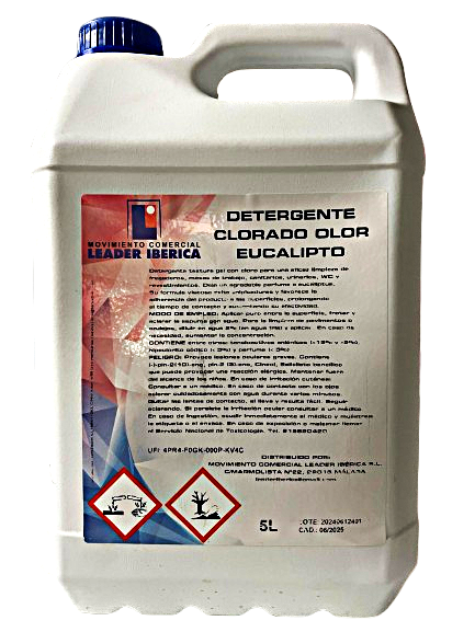 Detergente Clorado olor Eucalipto 5 L
