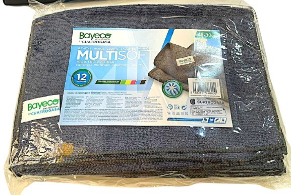 Bayeta Microfibra Gasa 12 U Gris