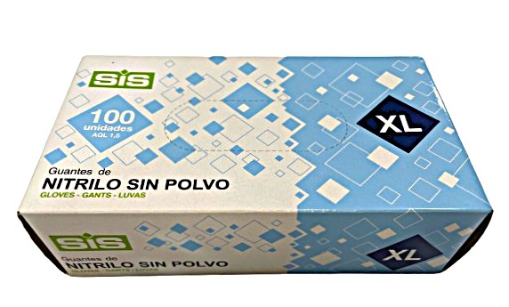 Guante Nitrilo Azul SIS T/XL