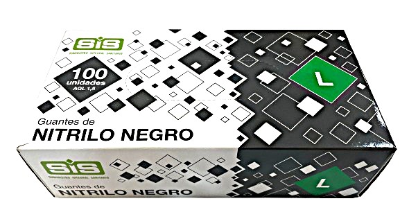 Guante Nitrilo Negro SIS T/L
