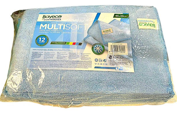 Bayeta Microfibra Gasa 12 U Azul