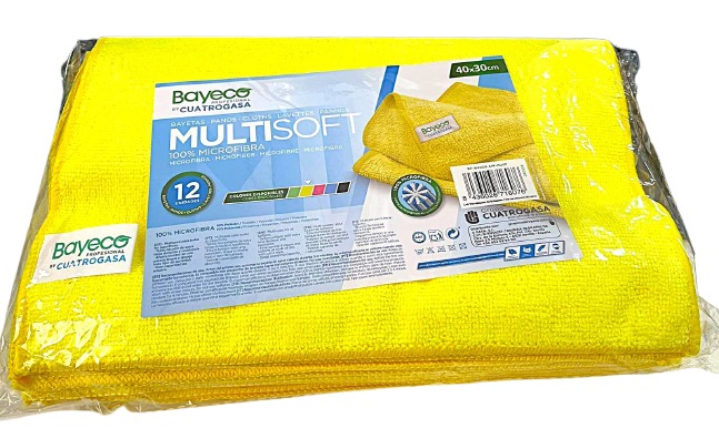 Bayeta Microfibra Gasa 12 U Amarilla