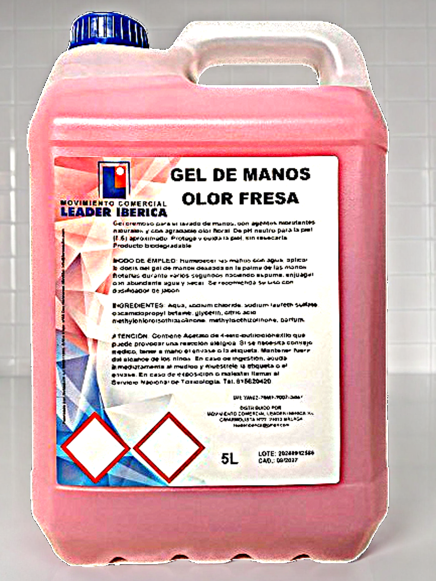 Gel de manos olor Fresa 5 L