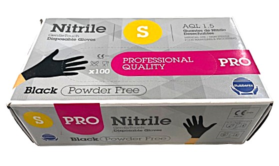 Guante Nitrilo Negro Rubber T/S