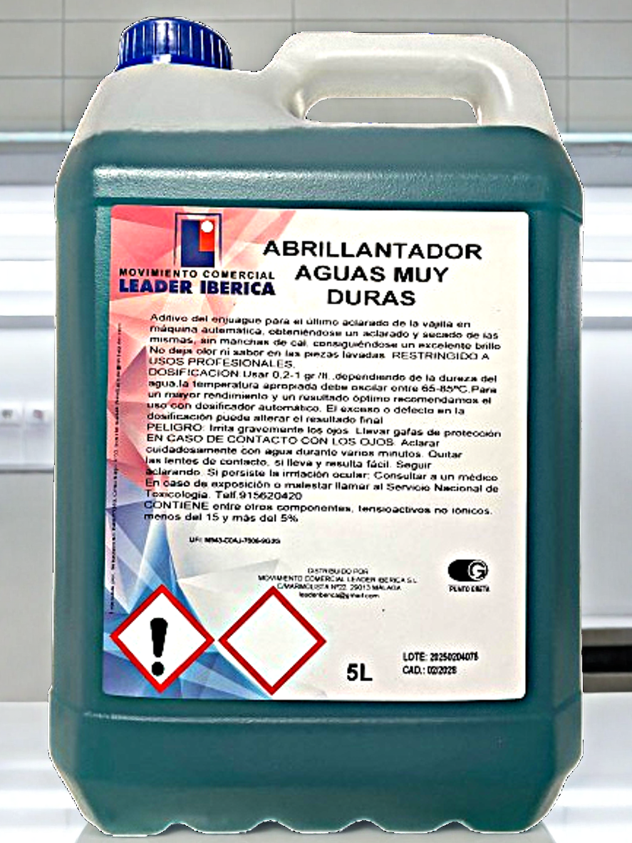 Abrillantador  Aguas Muy Duras 5 L