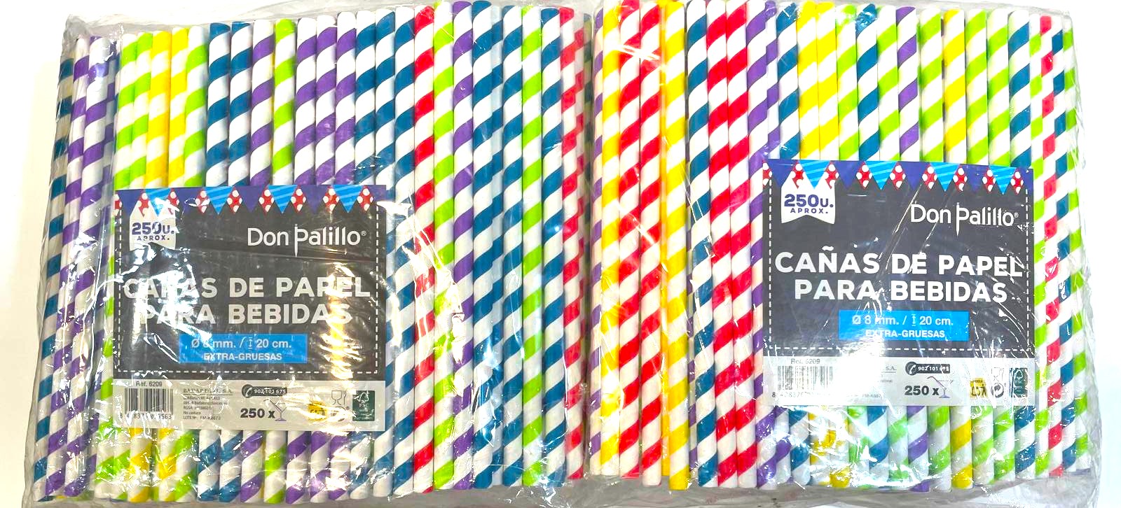 Sorbete papel rayas colores 20x0.8 mm Mojito