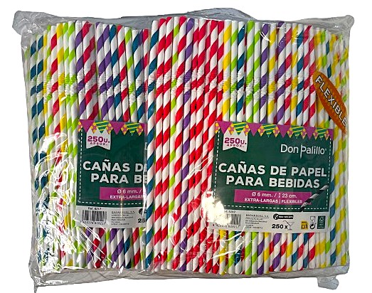 Sorbete Papel Flexible Rayas 23x0.6 mm 1000U