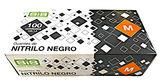 Guante Nitrilo Negro SIS T/M