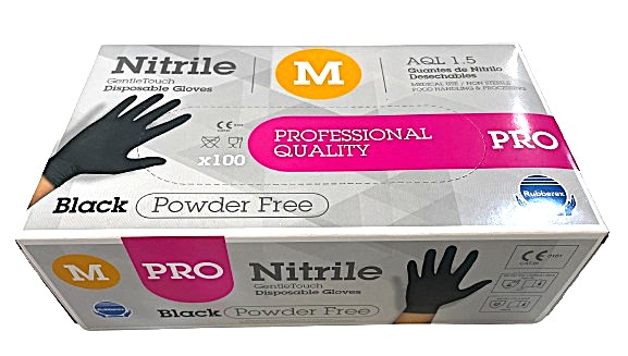 Guante Nitrilo Negro Rubber T/M