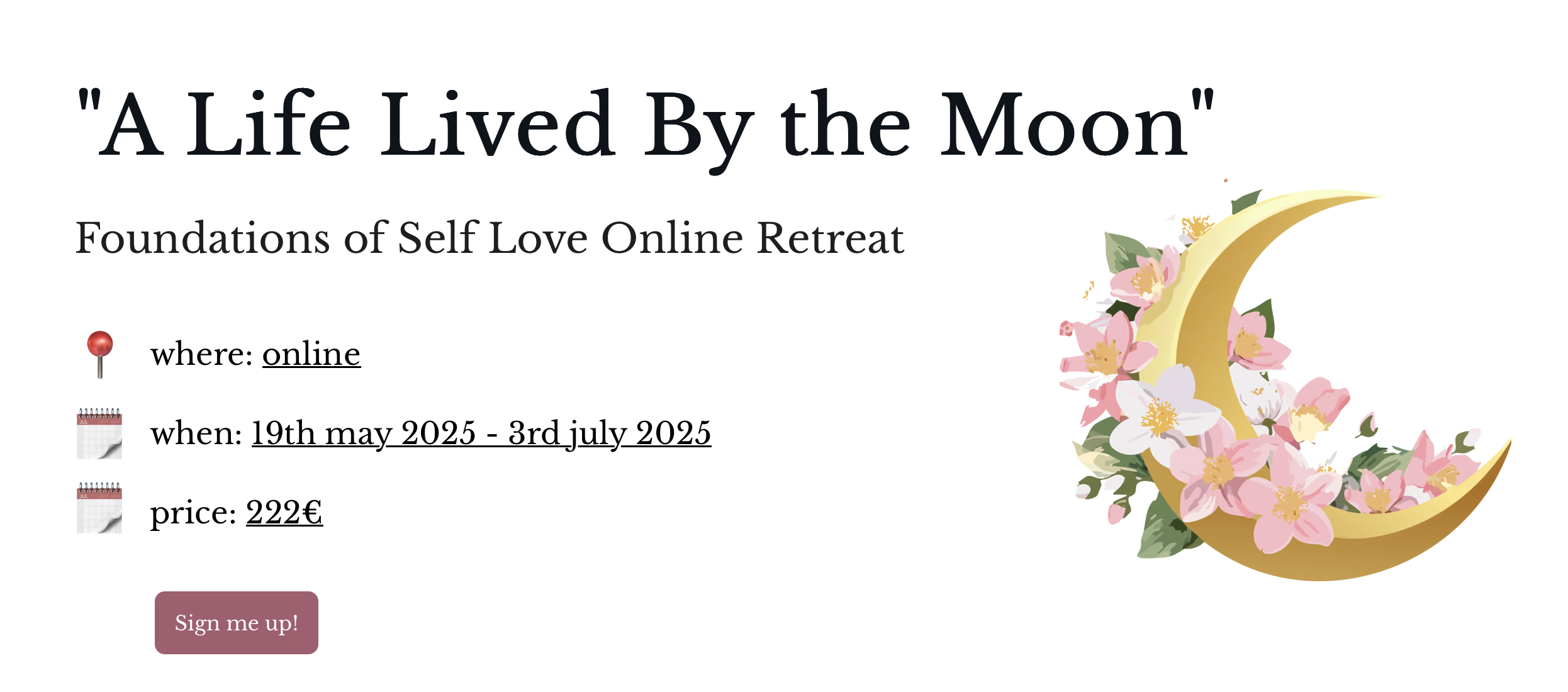 "A Live Lived By The Moon" Online Retreat