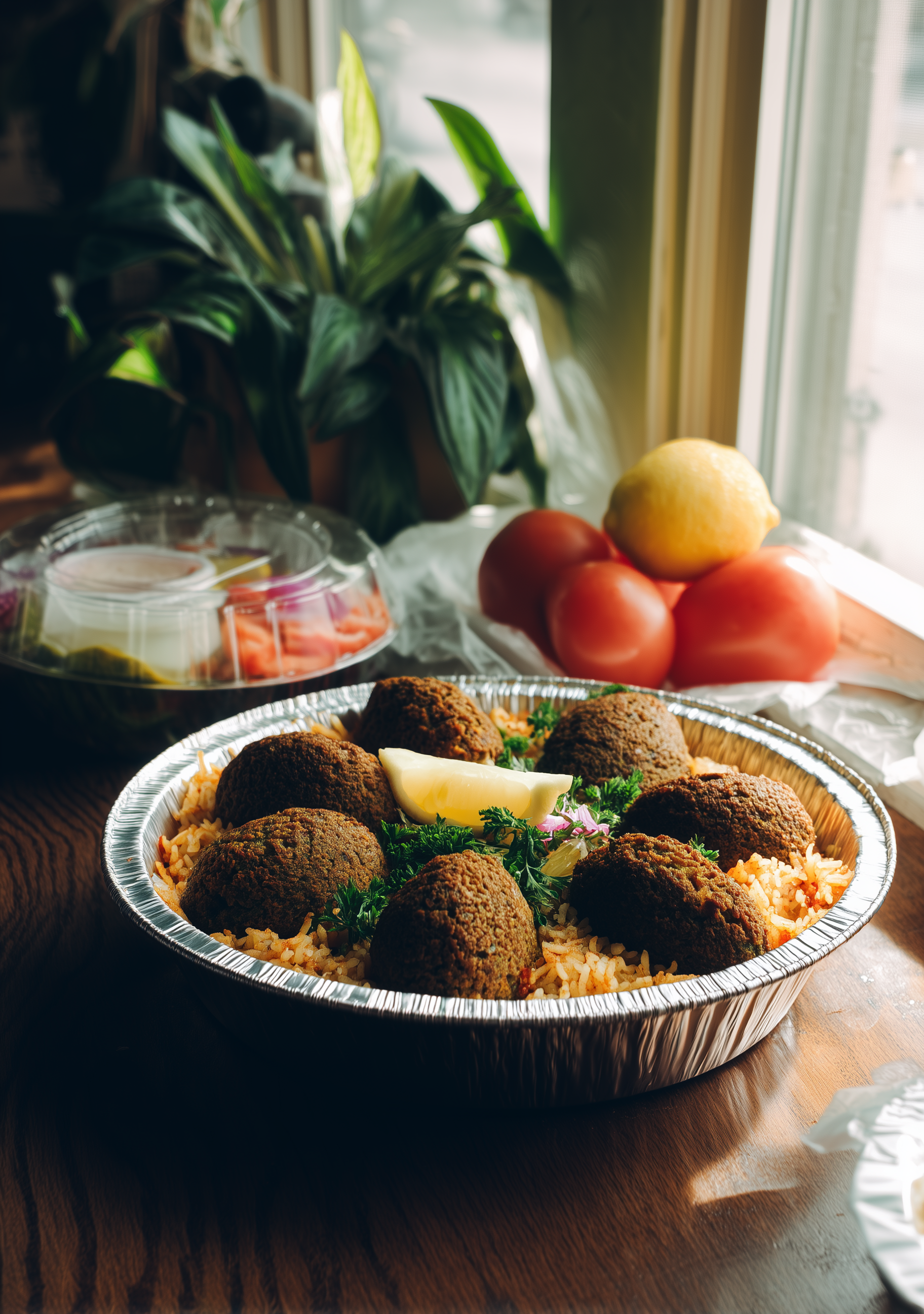 Falafel over rice
