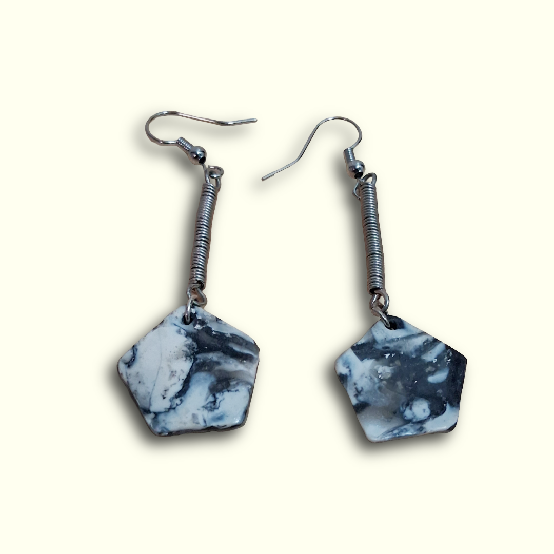 Marble Pattern Drop Earrings