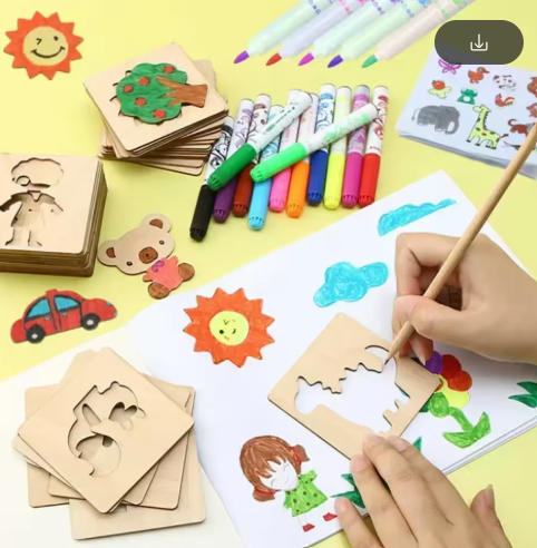 Children's Drawing and Stencil Art Set