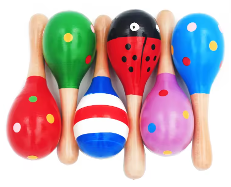 Colorful Wooden Maracas