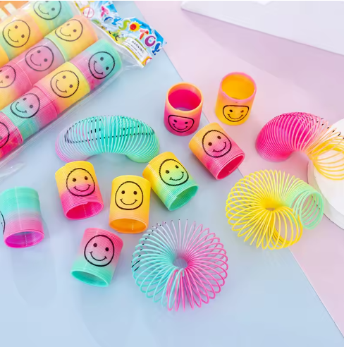 Colorful Smile Face Spring Toys