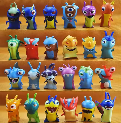 Set of Monster-Themed Figurines