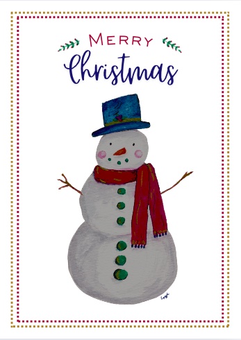 Snowman Holiday Greeting Card