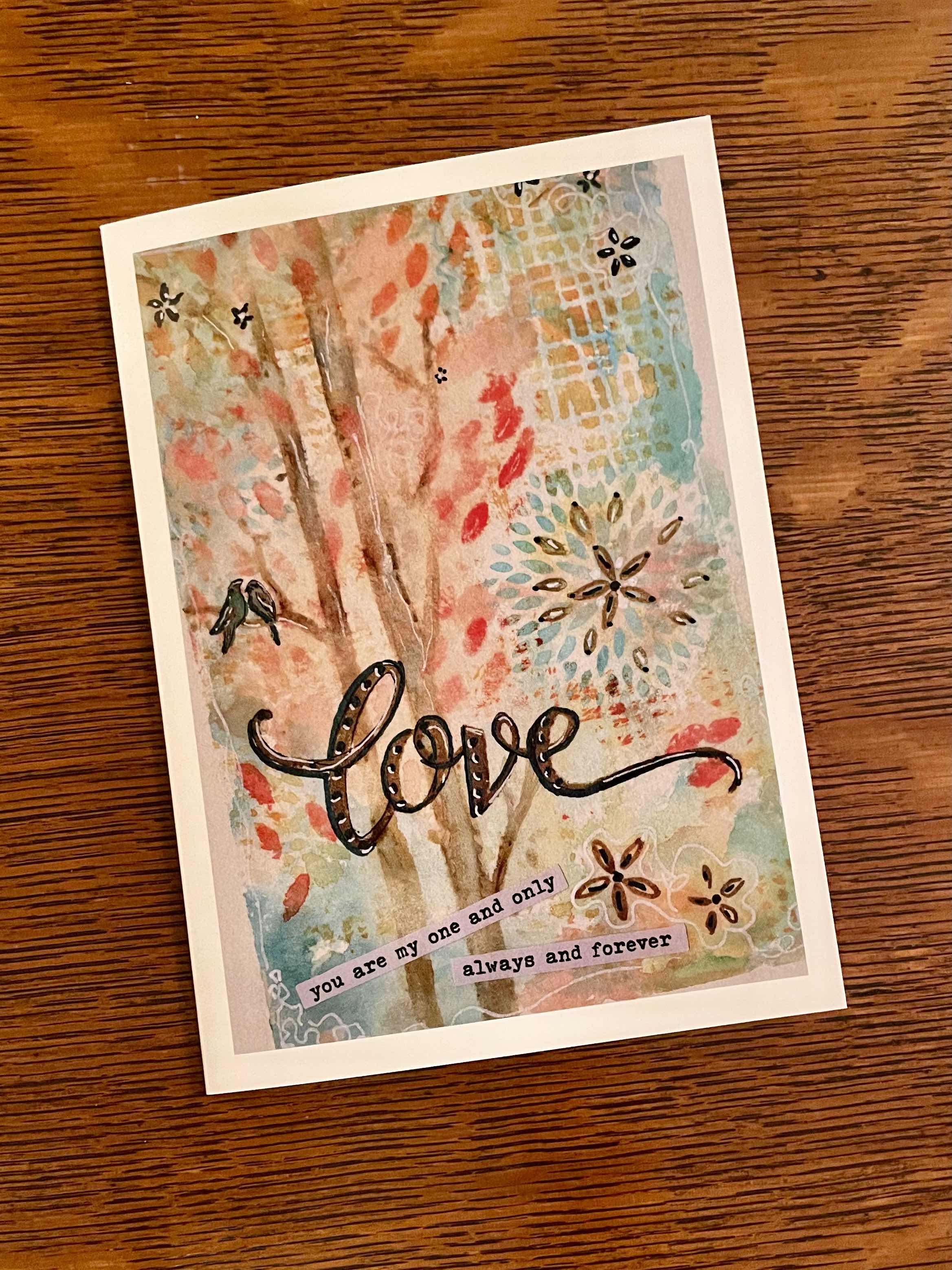 Handmade "Love" Greeting Card