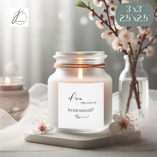 Teal-Gold Floral Candle label