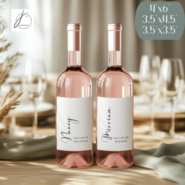 Teal-Gold Floral Wine-Whiskey Label