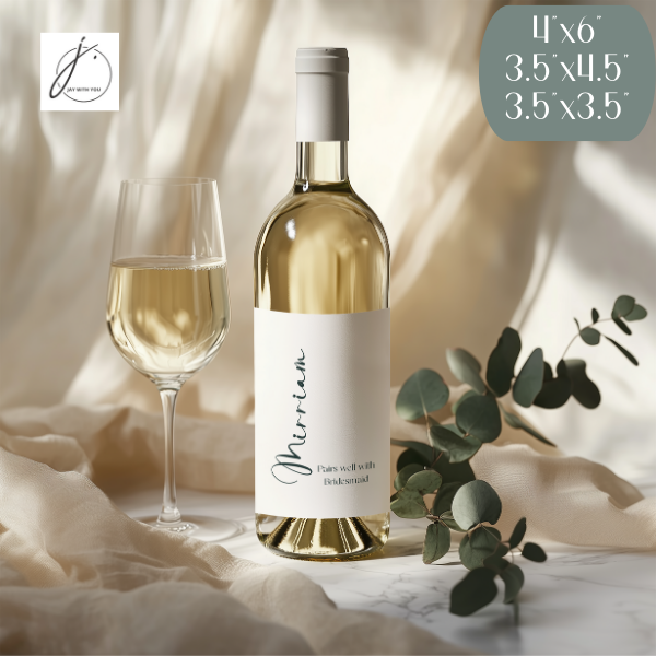 Teal-Gold Floral Wine-Whiskey Label