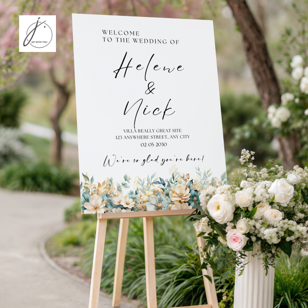 Teal-Gold Floral Bundles 