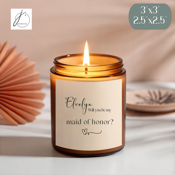 Teal-Gold Floral Candle label