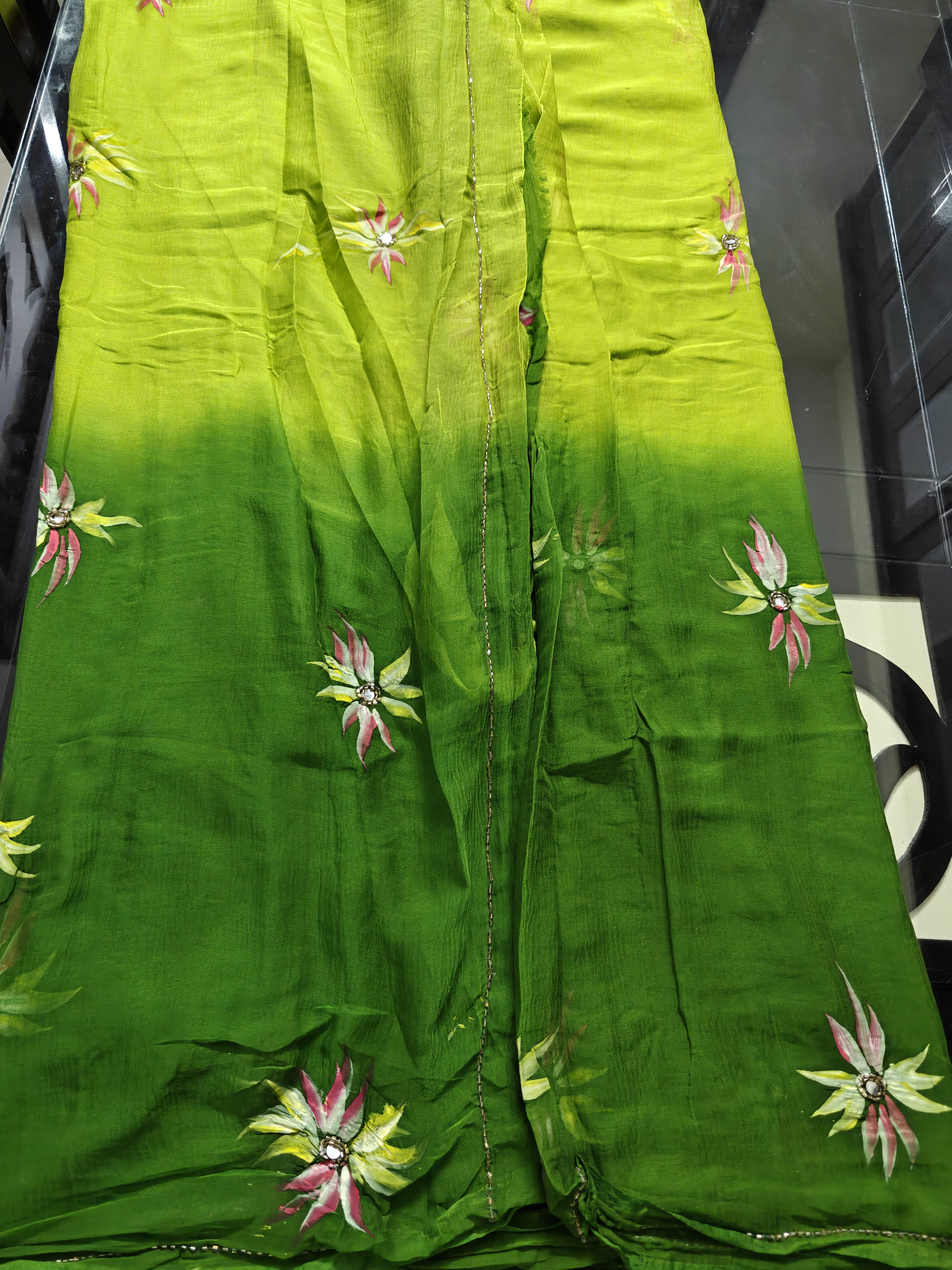 Green Floral Saree