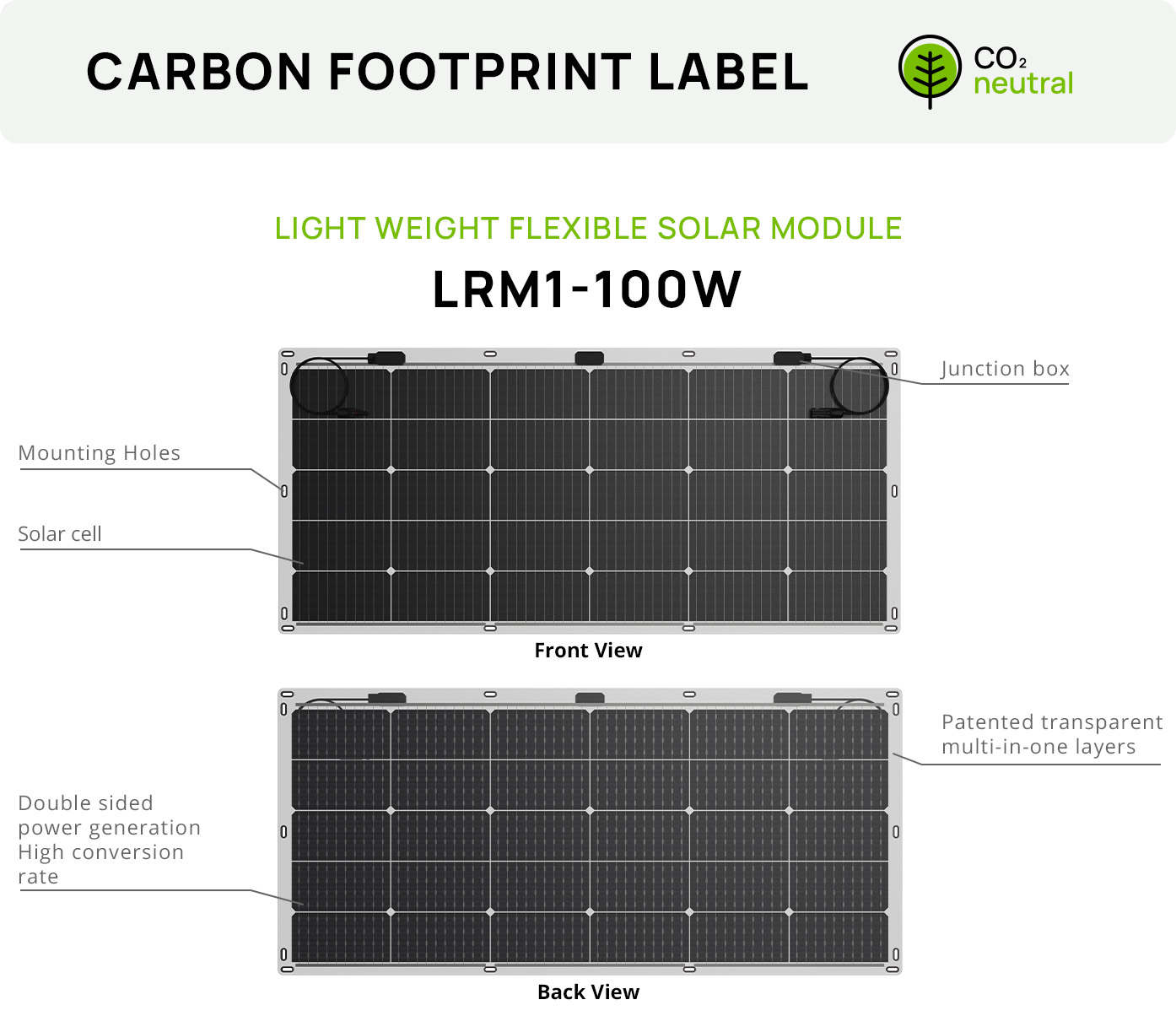 100W Light Weight Flexible Solar Module