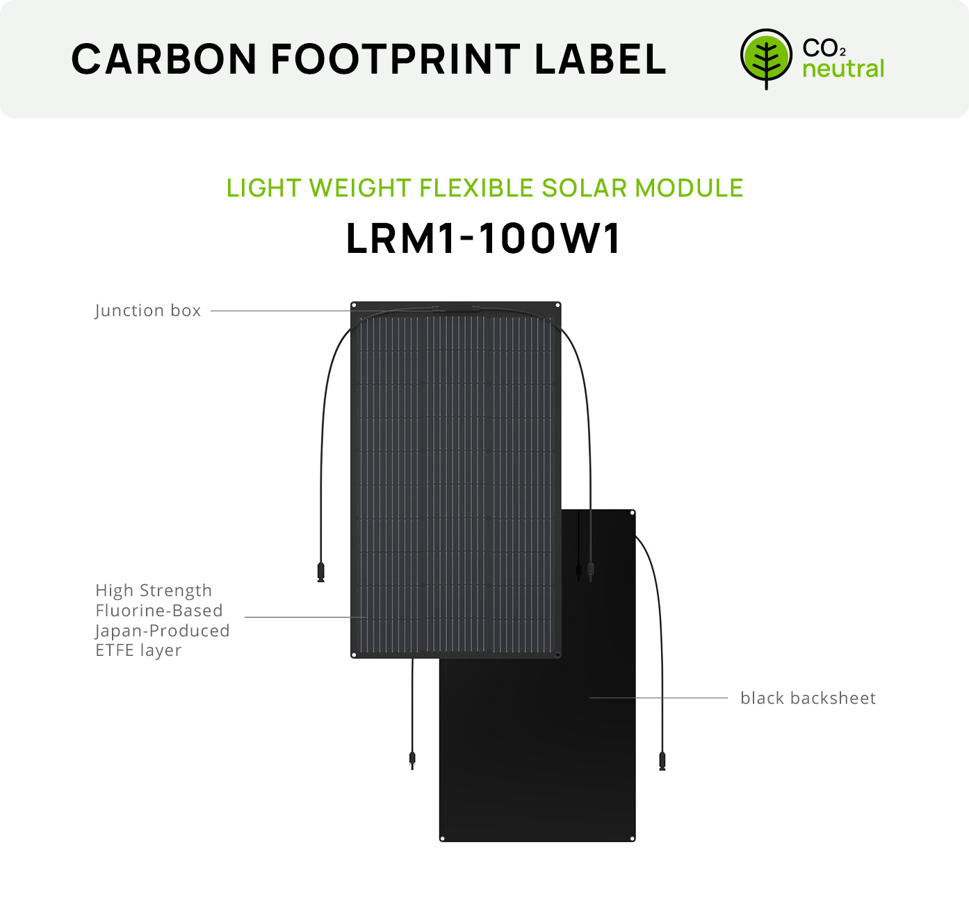100W Light Weight Flexible Solar Module (LRM1-100W1)