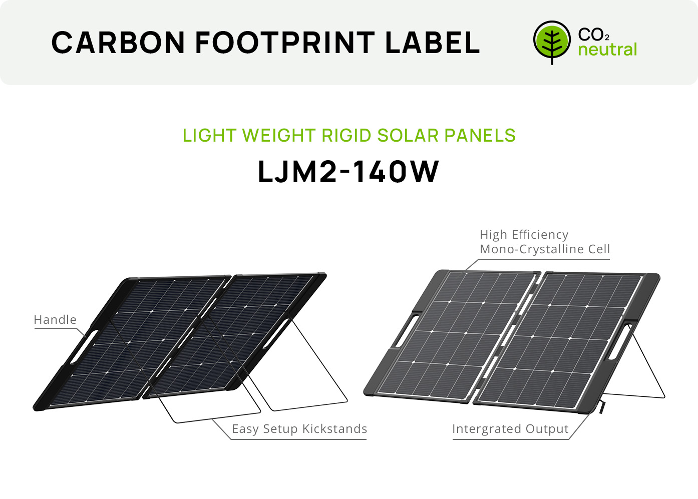 140W Light Weight Rigid Solar Panels