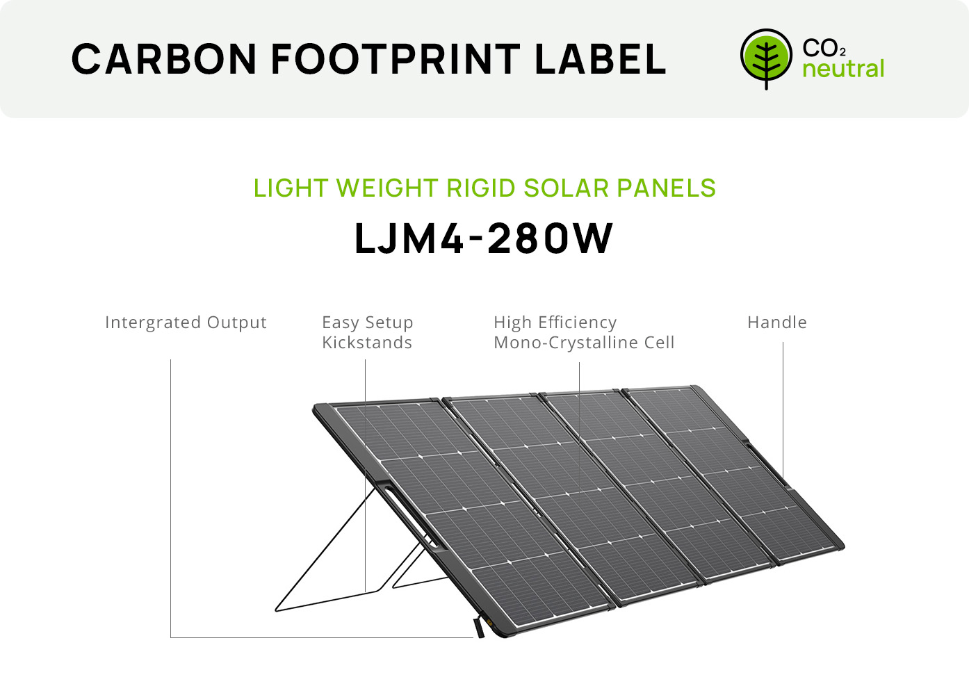 280W Light Weight Rigid Solar Panels