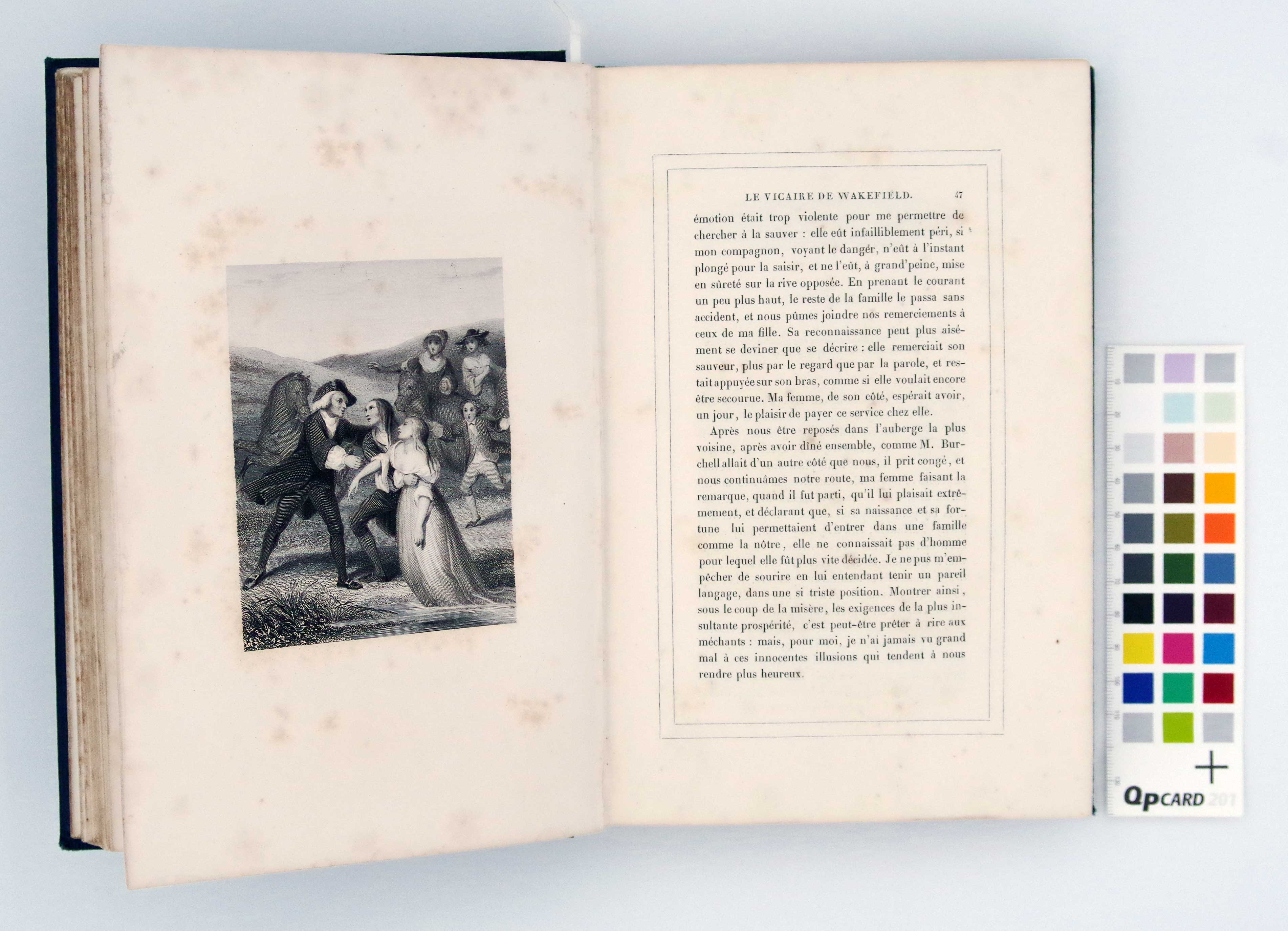 Le vicaire de Wakefield, 1838, par Goldsmith. 