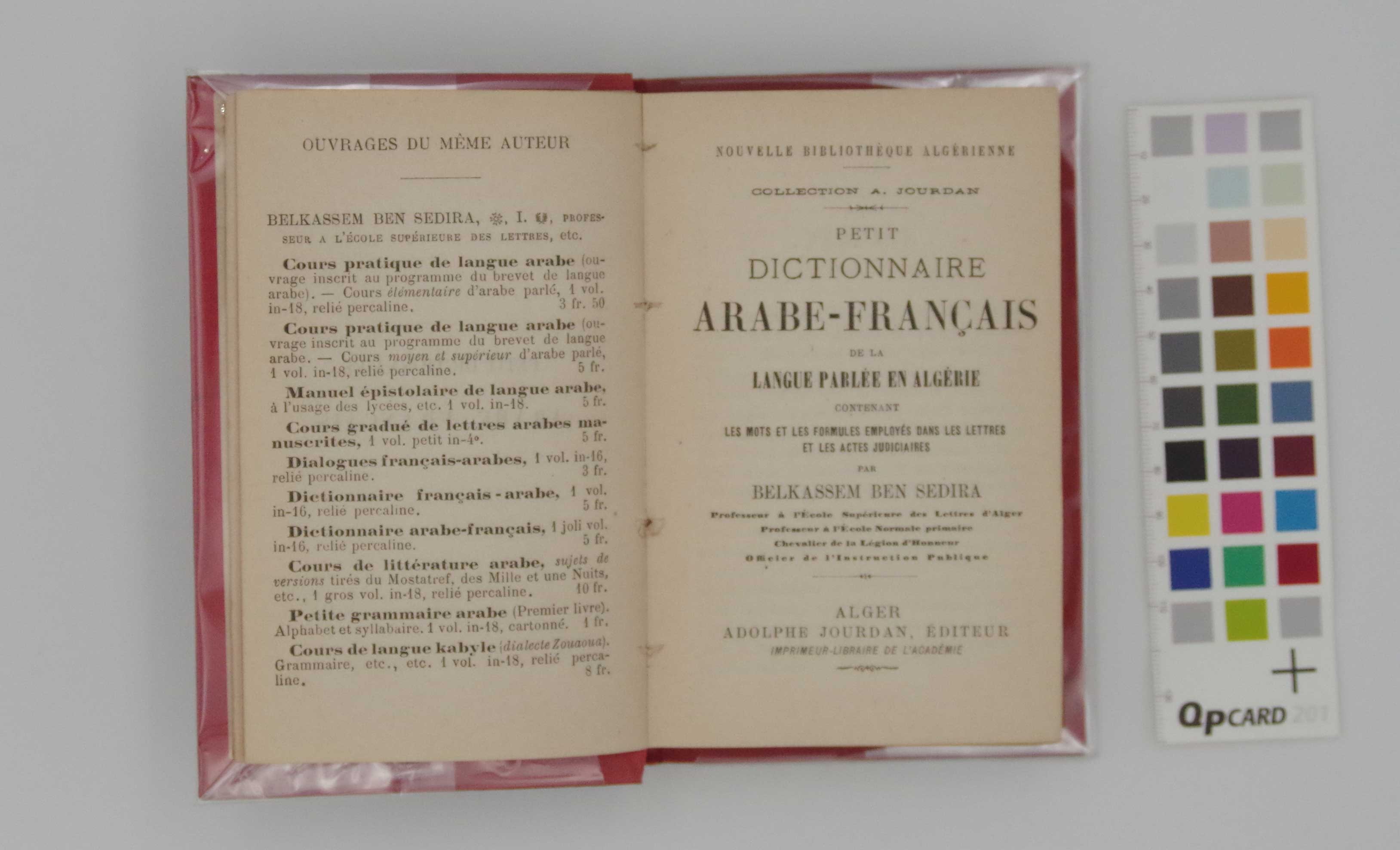 Dictionnaire Arabe-Français. Algérie.