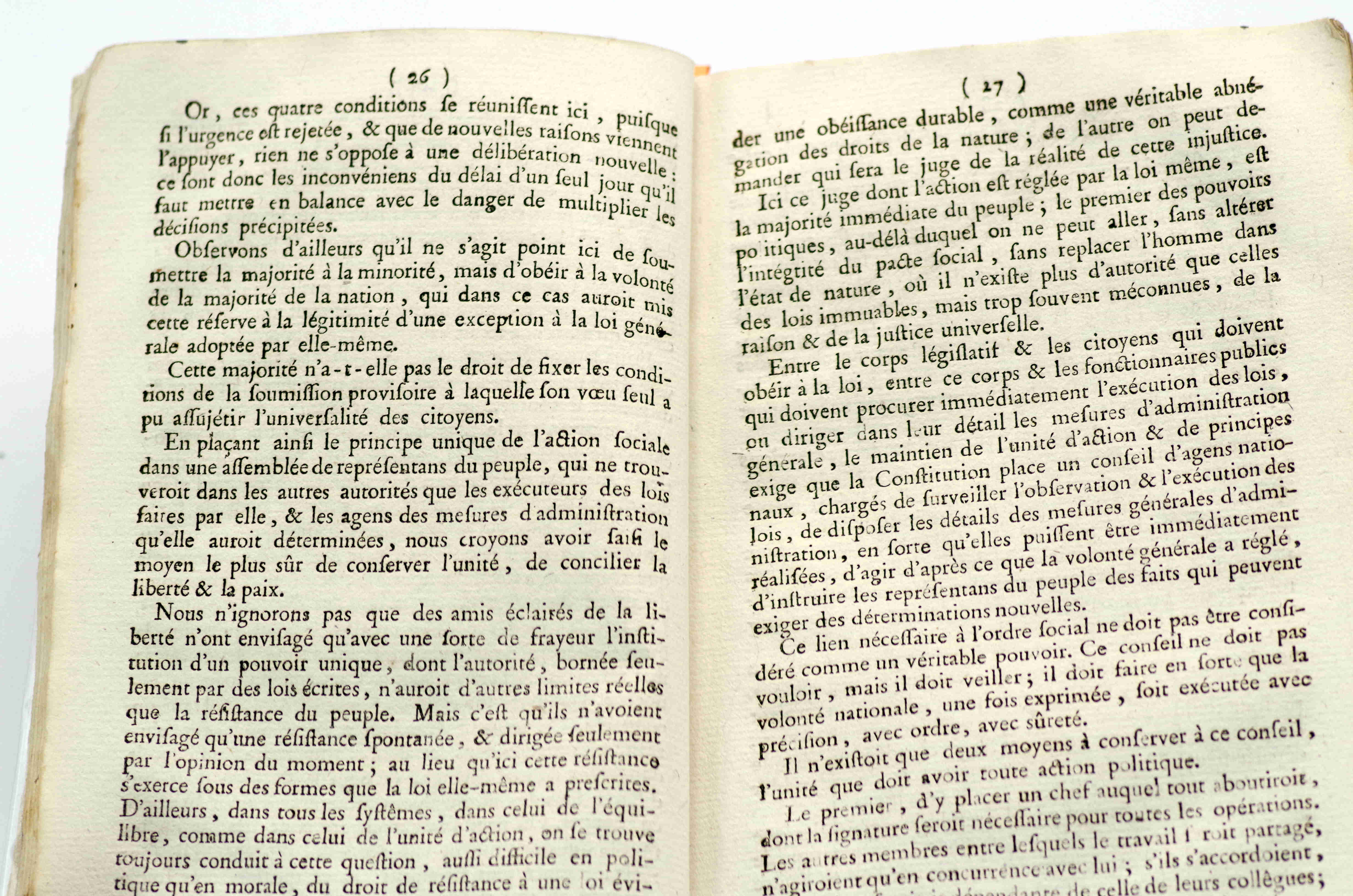 Plan de Constitution présenté à la convention nationale les 15 et 16 février 1793, l'an IIme de la République. Imprimé par ordre de la Convention Nationale.