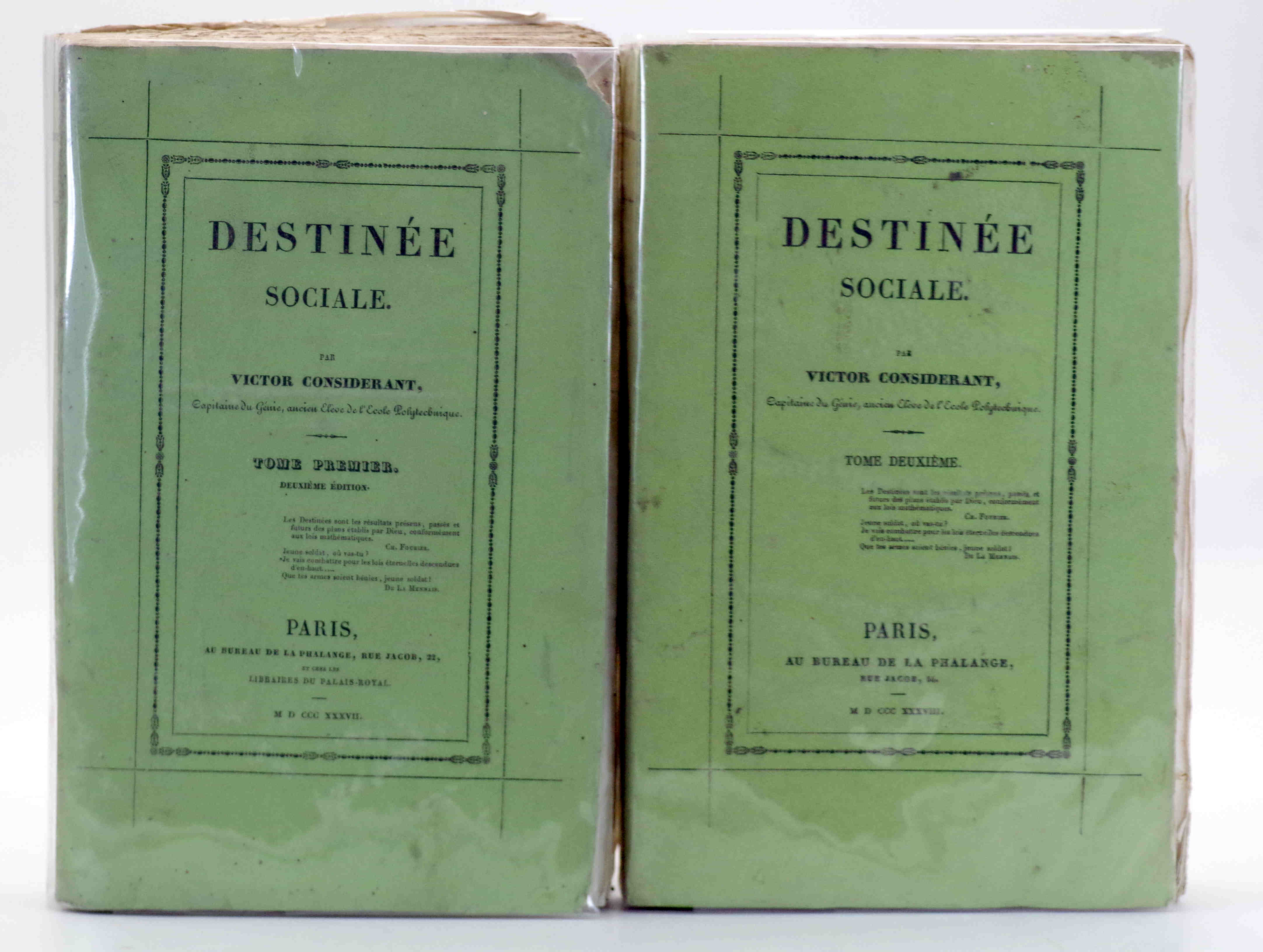 Destinée sociale. par Victor Considerant.