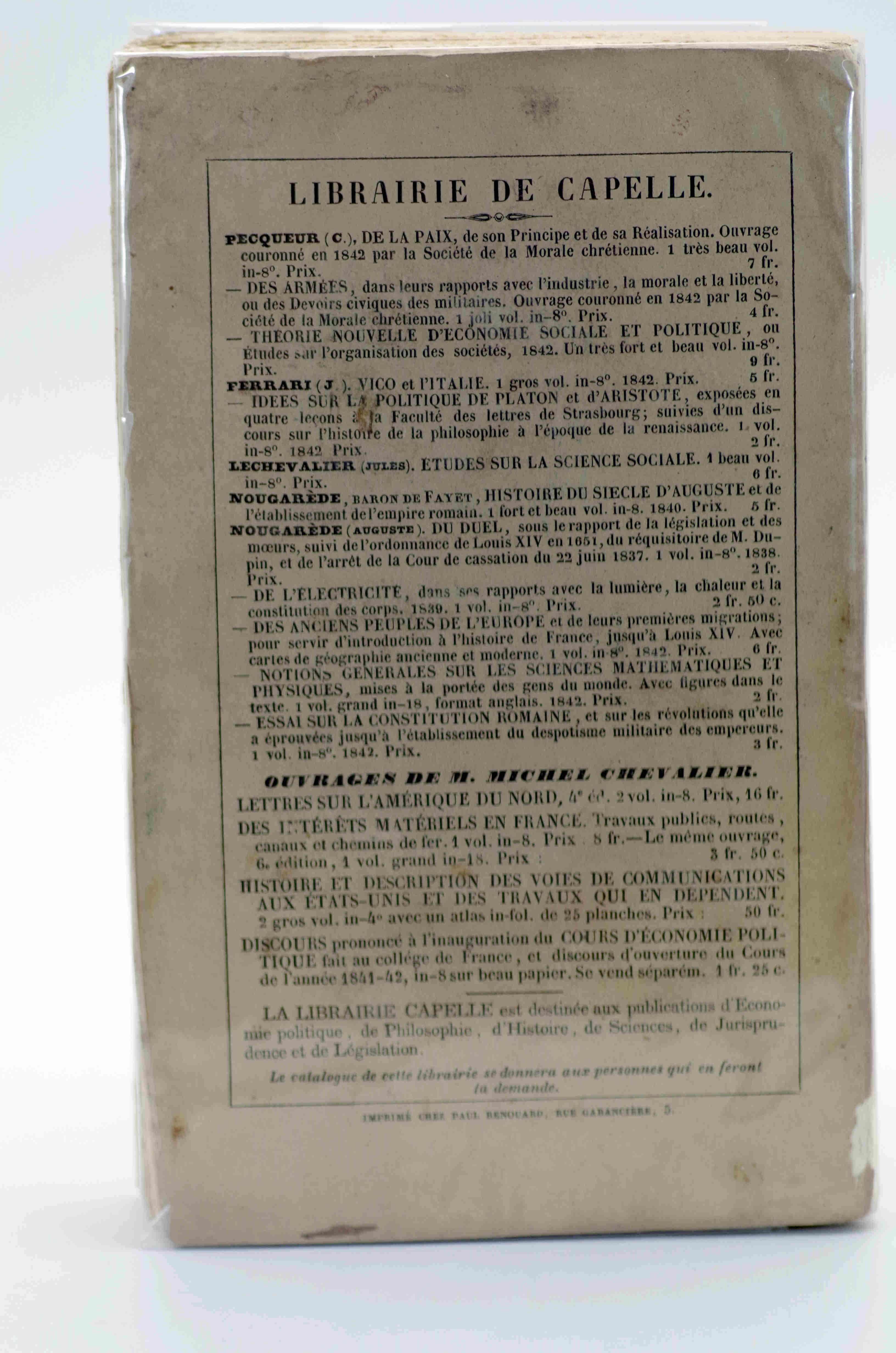 Cours d'économie politique fait au collège de France,