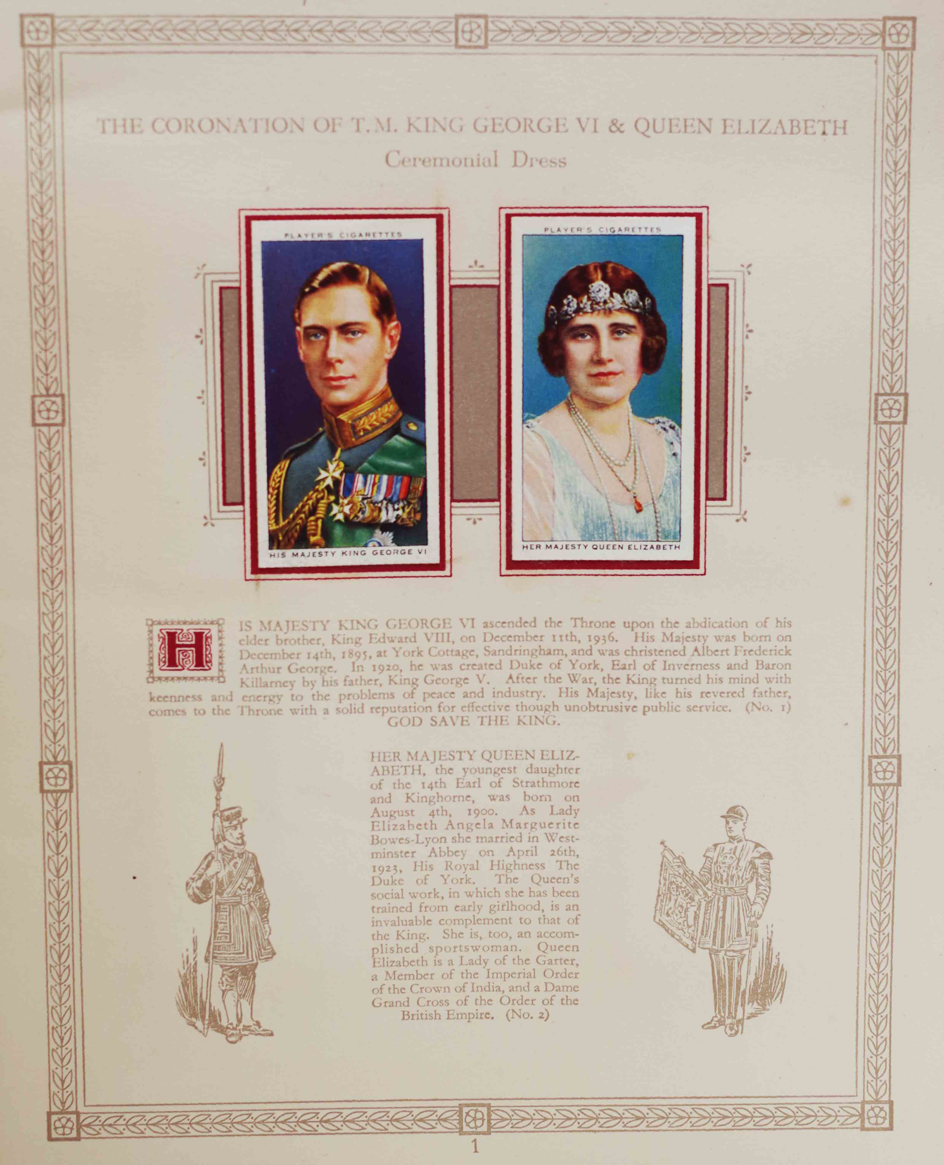 Couronnement du roi George VI et la Reine Elizabeth - 1937