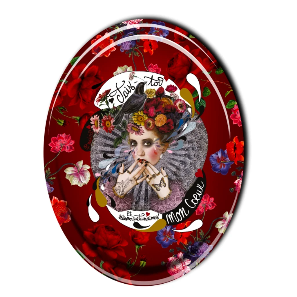 Plateau Tais-toi 32x15cm