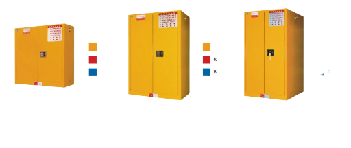 GAI Red/Yellow/Blue Chemical Safety Cabinet