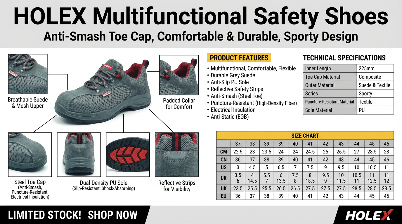 HOLEX Multifunctional Safety Shoes — German‑Grade Protection