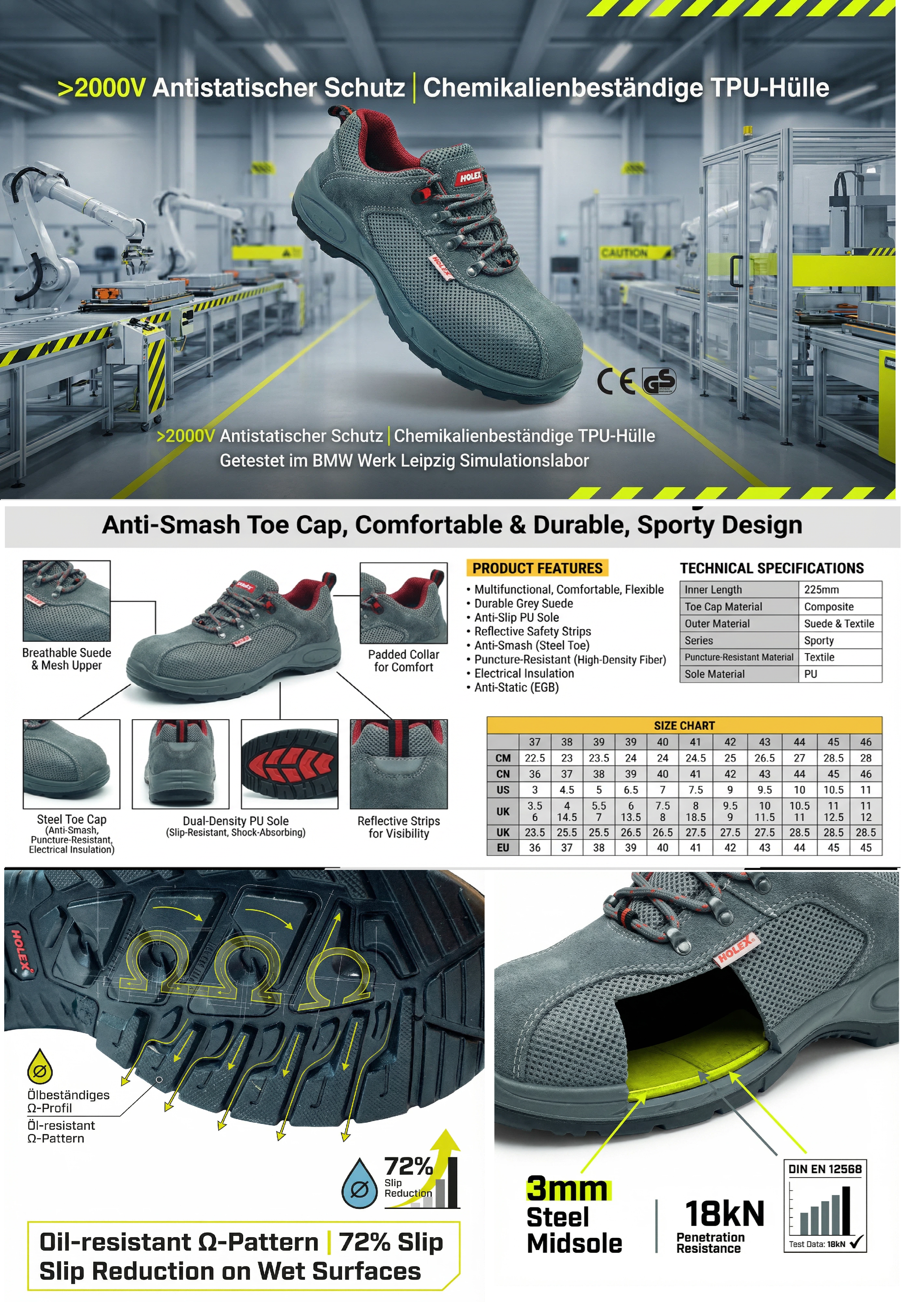 HOLEX Multifunctional Safety Shoes — German‑Grade Protection