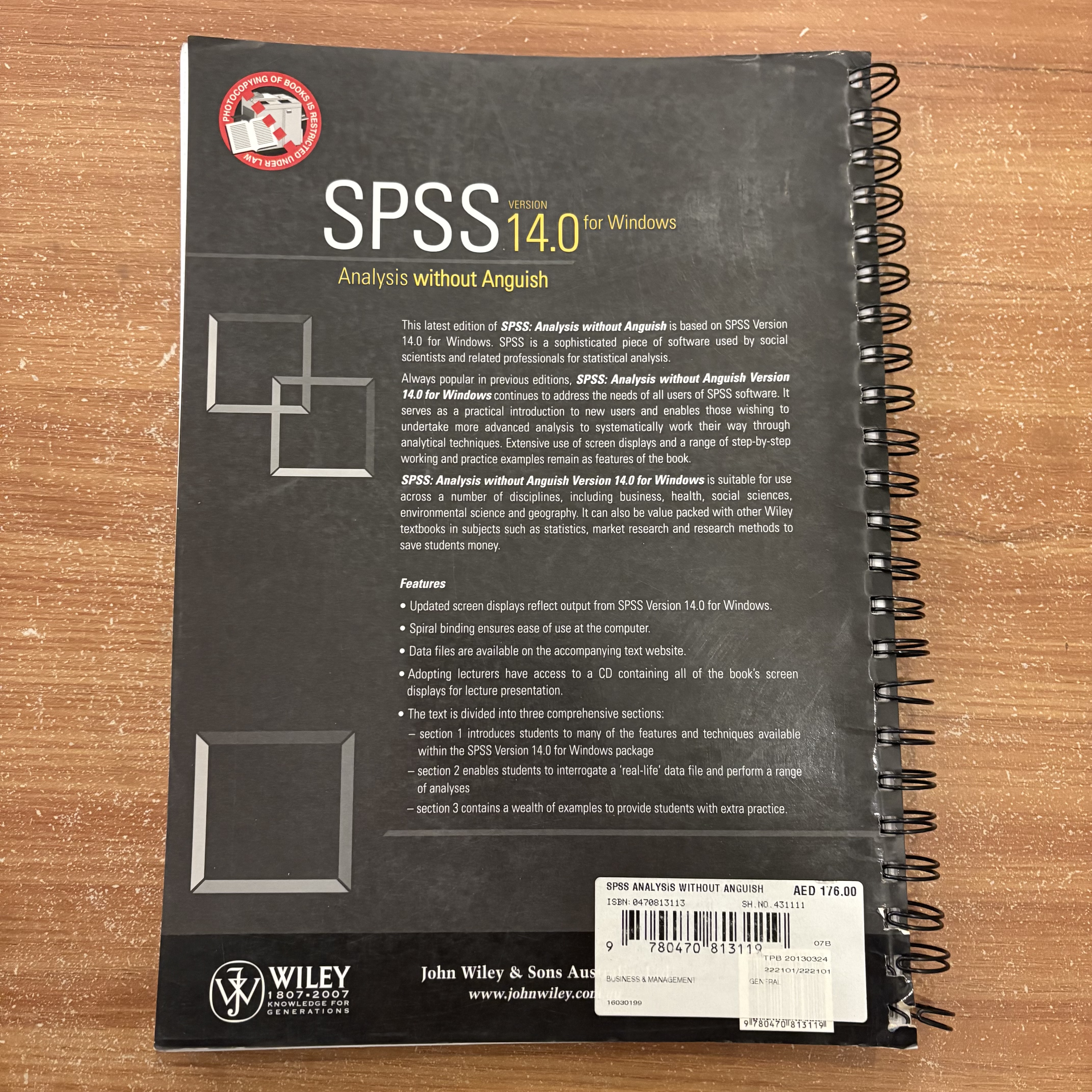 SPSS Version 14.0 for Windows: Analysis without Anguish