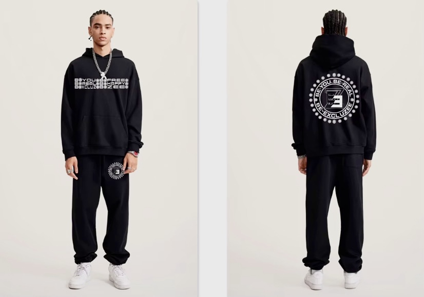 Black Hoodie and Sweatpants Set