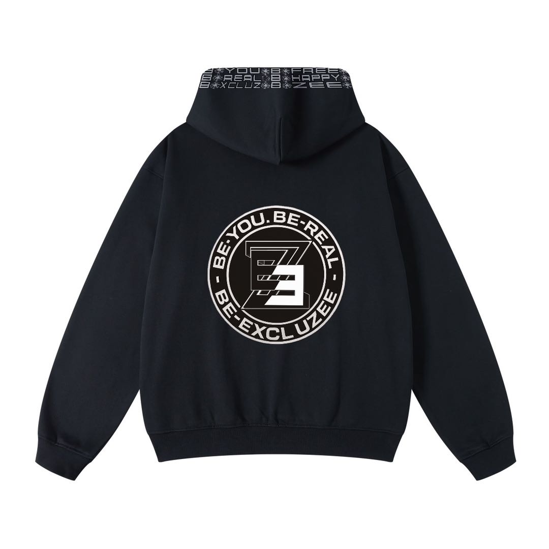 Black Hoodie with Logo Design