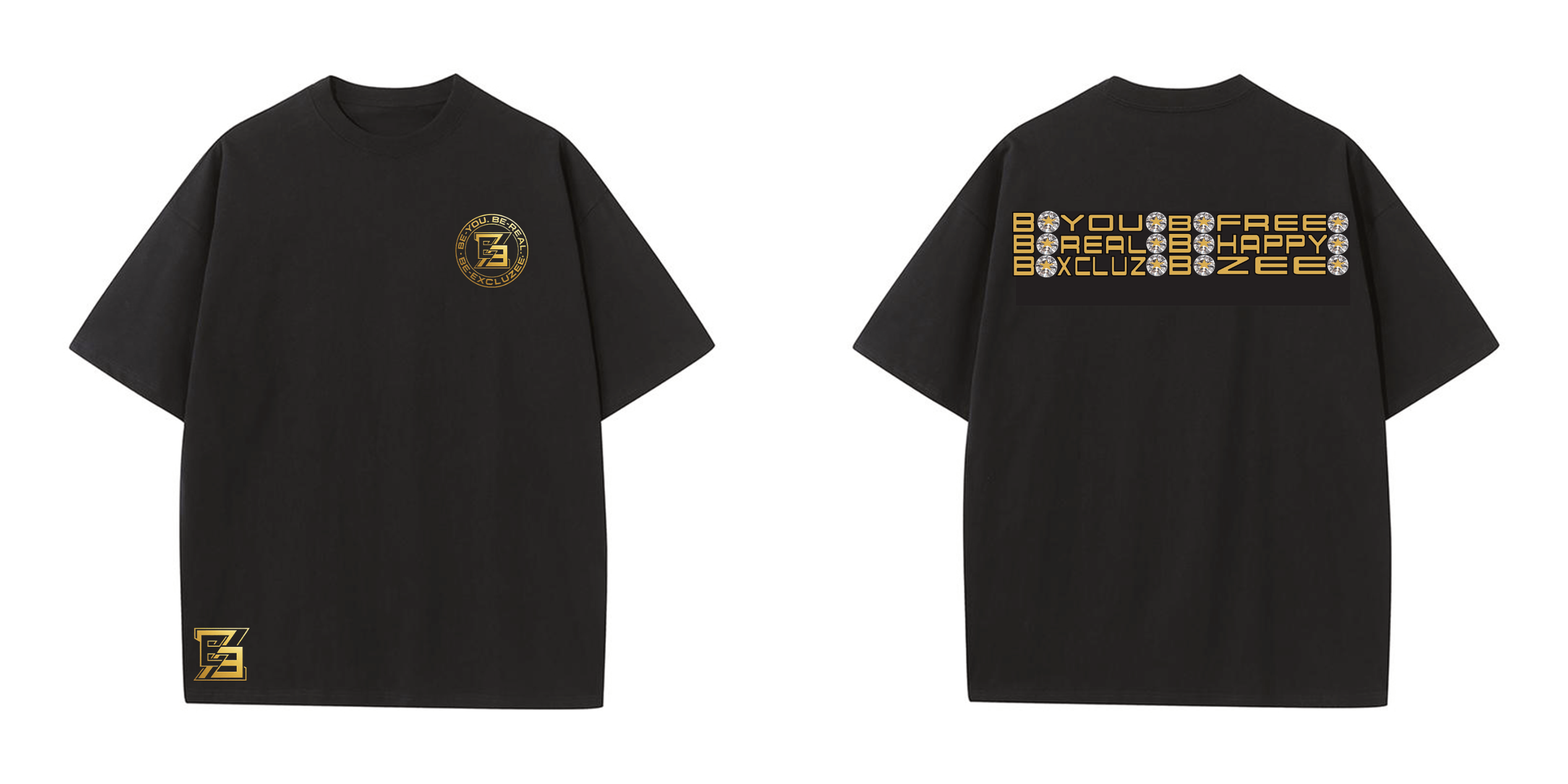 Black T-shirt with Custom Logo