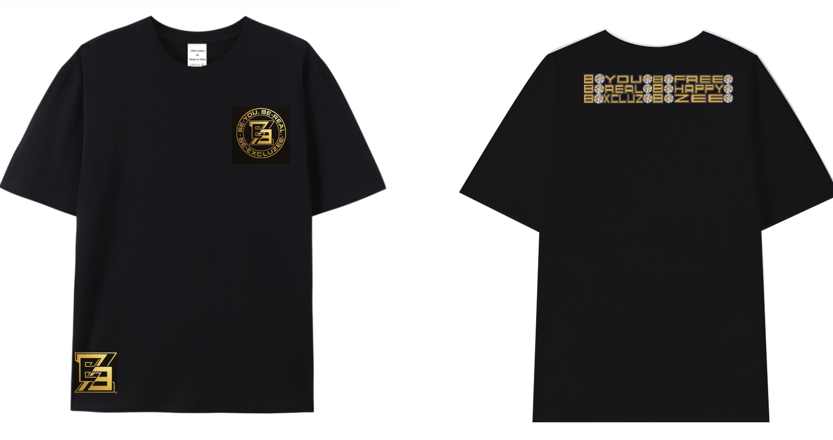 Black T-shirt with Custom Logo