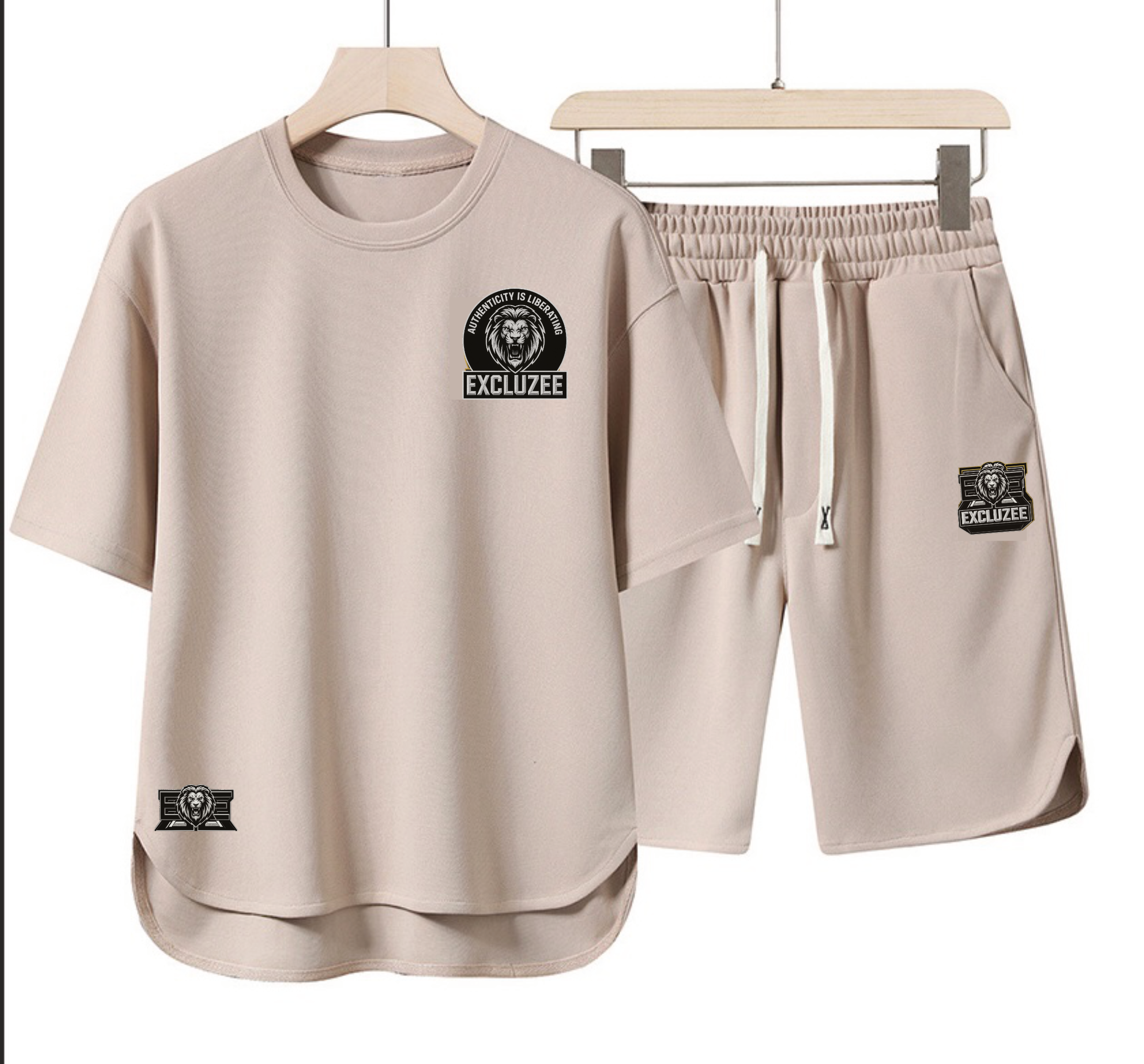 Black Short-Sleeve Shirt and Shorts Set