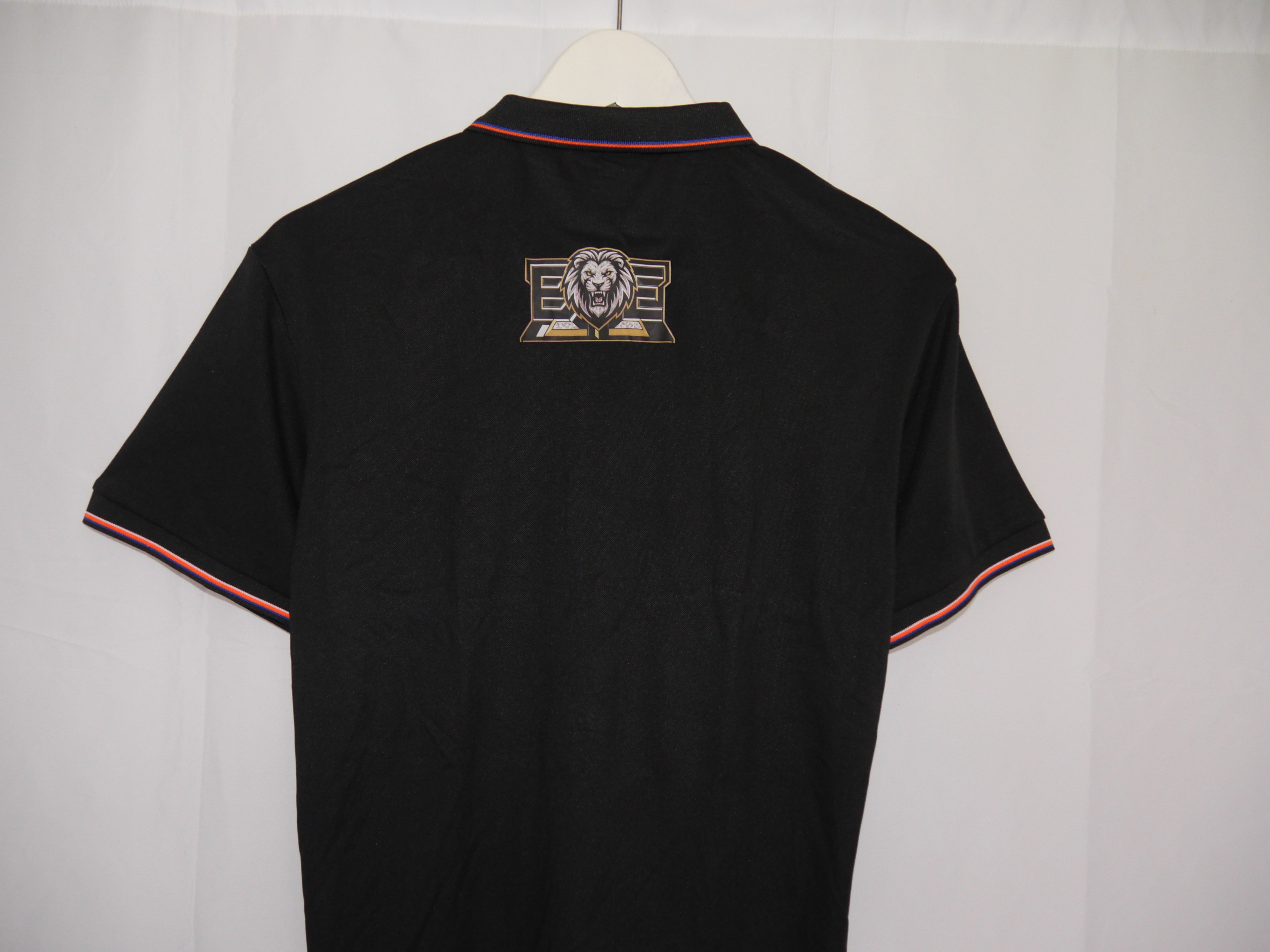 Black Polo Shirt with Lion Logo